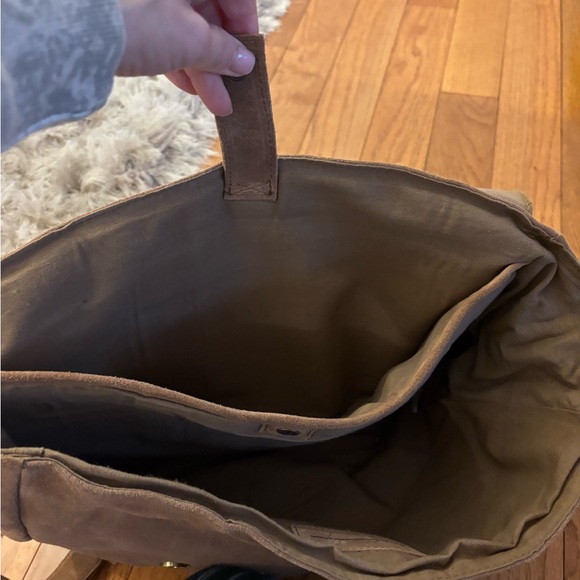 Free People Tan Suede Messenger Bag - Picture 4 of 5